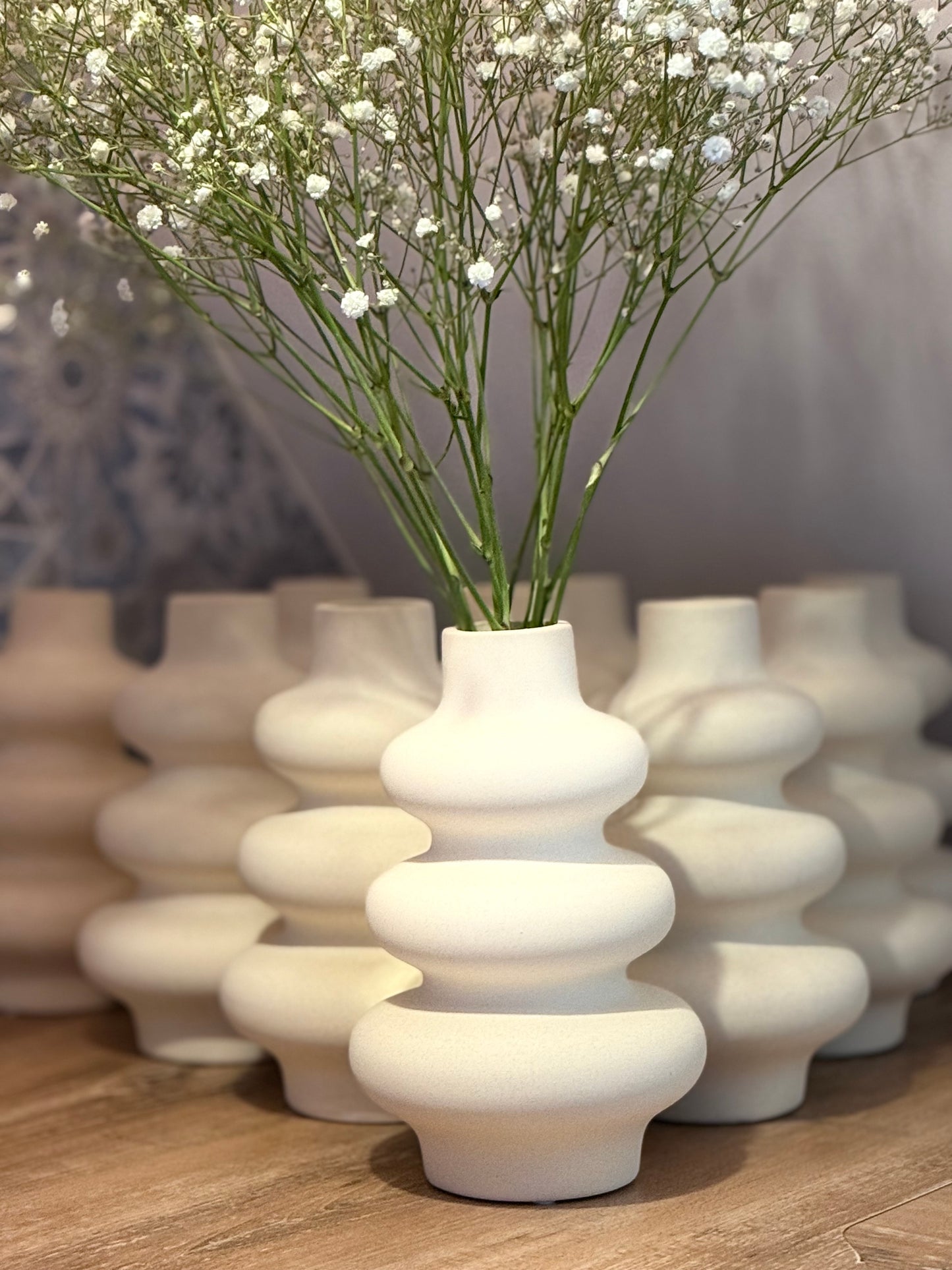 MAISONÉ |Elegancé– Beige Vase 21 cm |