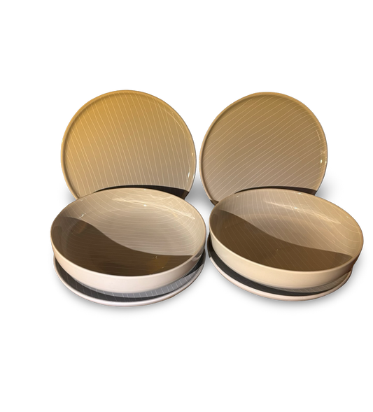 Assiette de Rêve – 6-teiliges Porzellan-Set Handgearbeitet