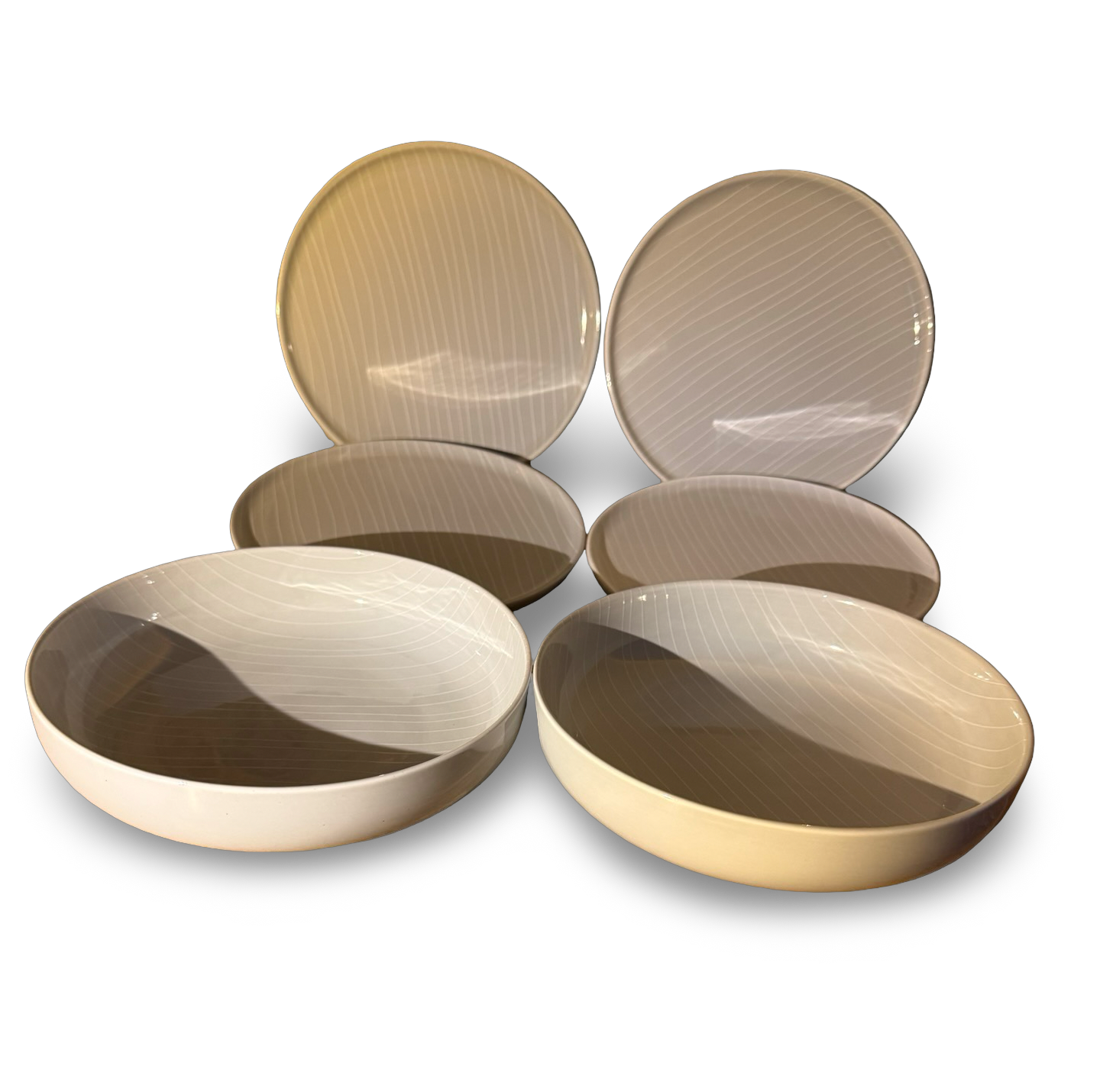 Assiette de Rêve – 6-teiliges Porzellan-Set Handgearbeitet