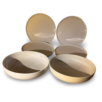 Assiette de Rêve – 6-teiliges Porzellan-Set Handgearbeitet