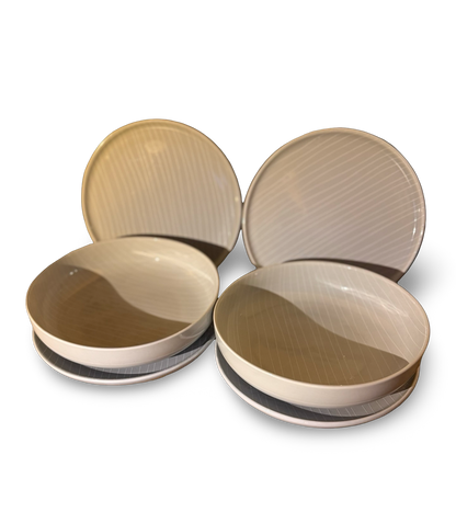 Assiette de Rêve – 6-teiliges Porzellan-Set Handgearbeitet