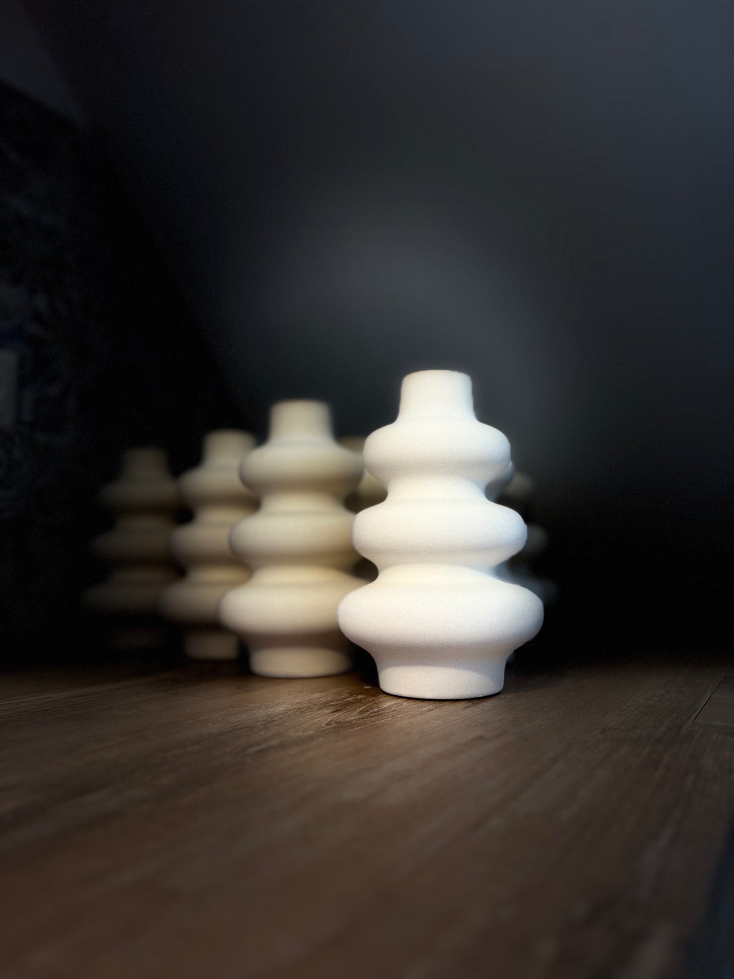 Keramikvase „Elegancé“ – Beige Deko Vase 21 cm | Minimalistische Trockenblumen Vase